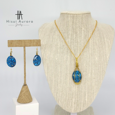Blue &amp; Gold Gem Set