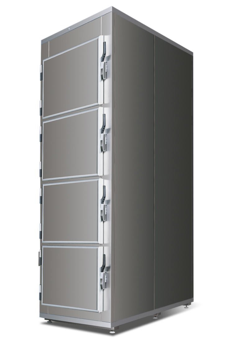 Cella frigorifera quattro posti verticale - 4 porte con apertura frontale