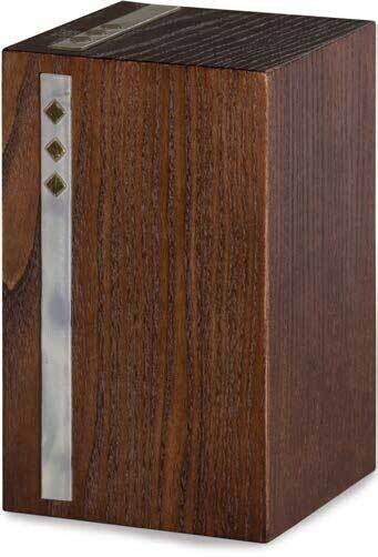 Urna Venezia/Rovere con finitura scura e inserti in oro