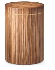 Mini urna Modern cilindro finitura Zebrano