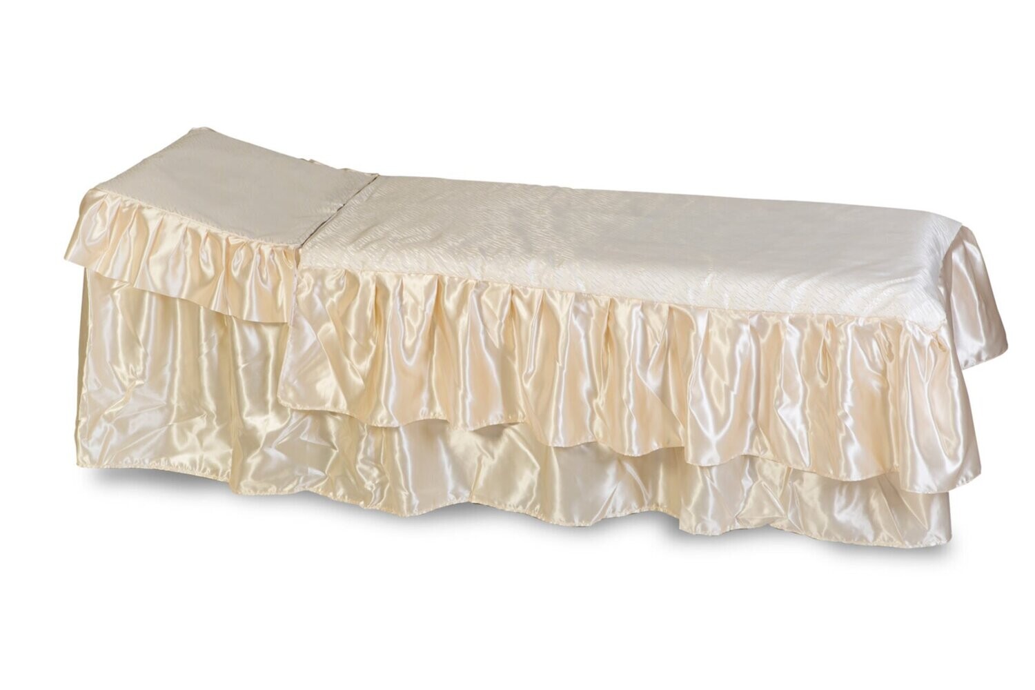 Set copri lettino refrigerato, Colore: Raso jacquard champagne