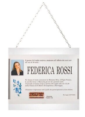 Portalocandina da parete formato A3