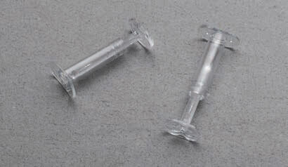 Mentoniera a vite in plastica trasparente