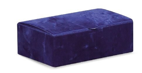 Scatola portabiglietti floccato blu