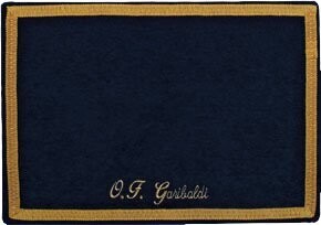 Appoggia coperchio rigido in alcantara blu