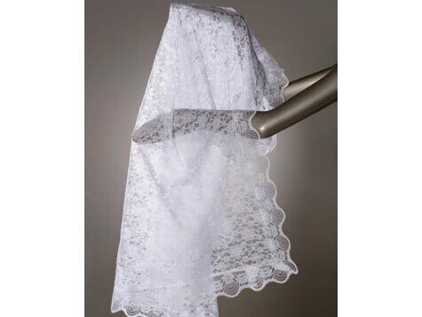 Velo copricapo in tulle bianco