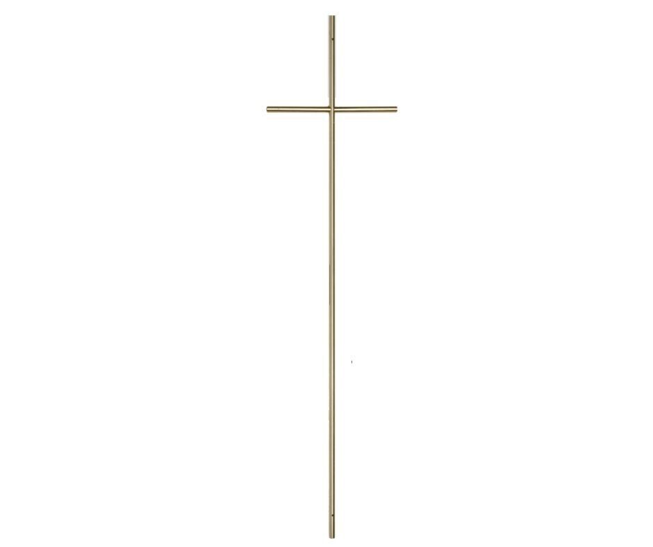 Croce in acciaio per cofani linea 451 finitura ottone lucido