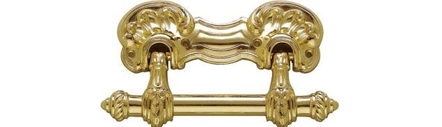 Maniglia in alluminio Chios finitura ottone lucido