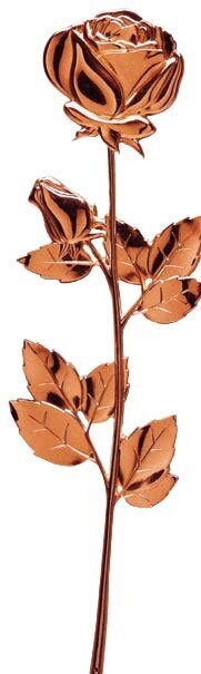 Tralcio rose in zama finitura rame anticato