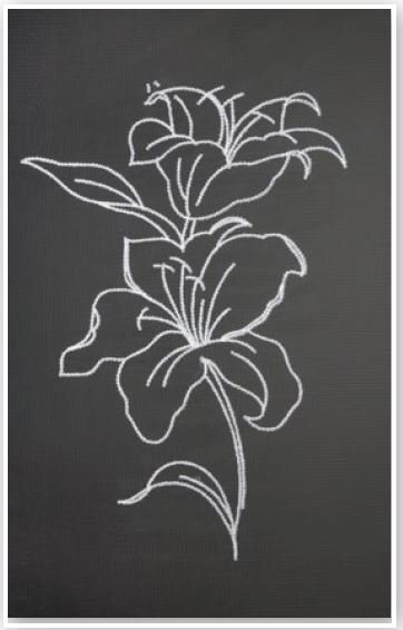 ​Velo coprisalma con ricamo fiore con nastro in raso beige