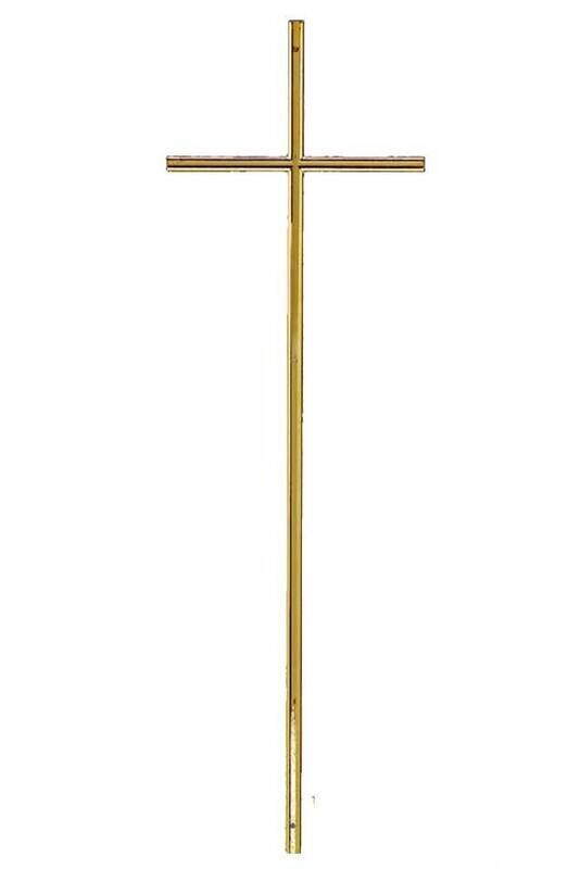 Croce in zama per cofani linea 306 finitura ottone lucido