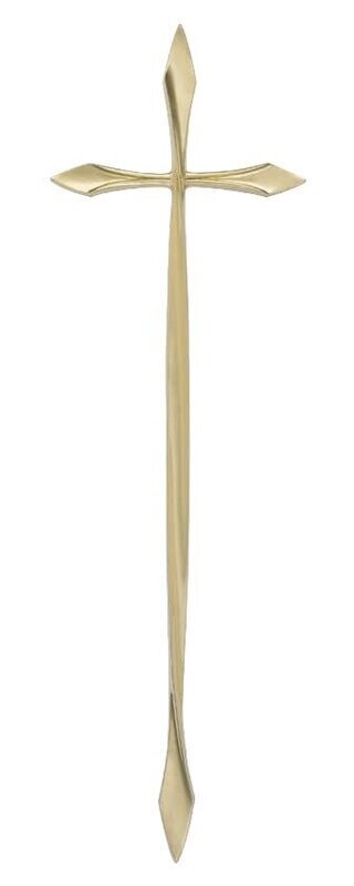 Croce in zama per cofani serie 322 finitura in ottone lucido