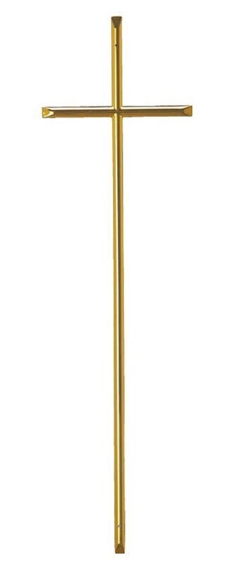 Croce in zama per cofani linea 300 finitura in ottone lucido