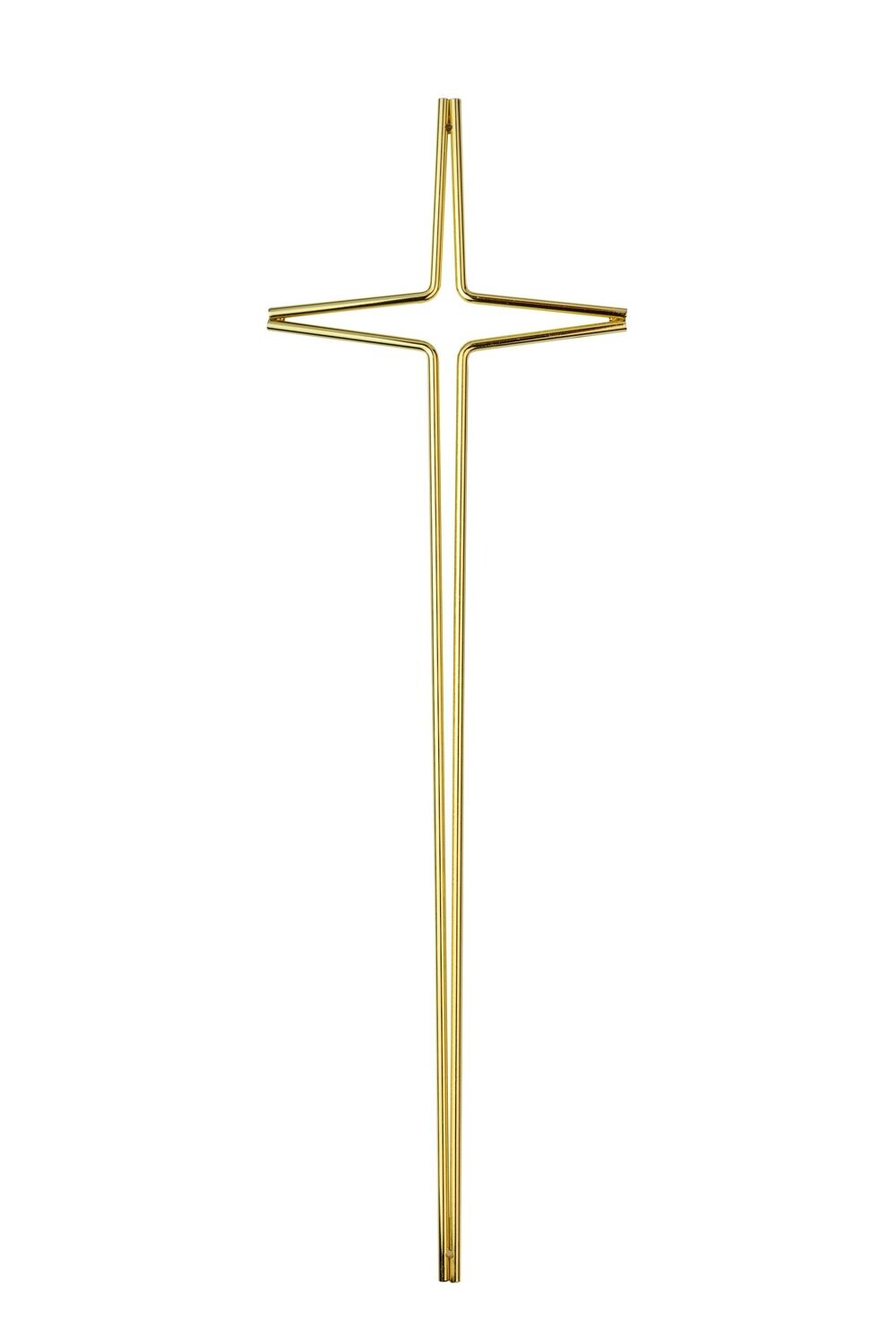 Croce in acciaio per cofani linea 555 finitura ottone lucido