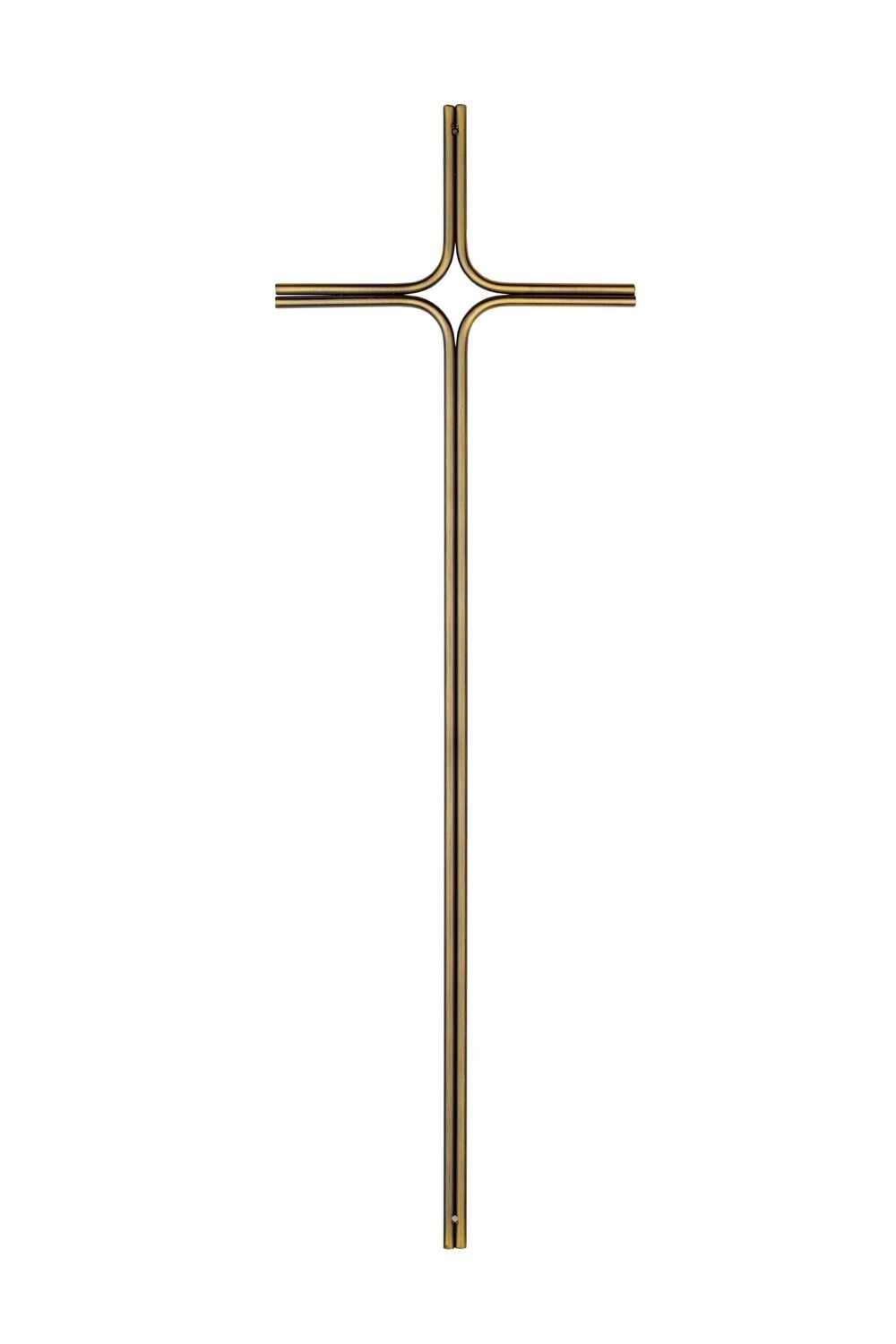 Croce in acciaio per cofani linea 558 finitura ottone anticato