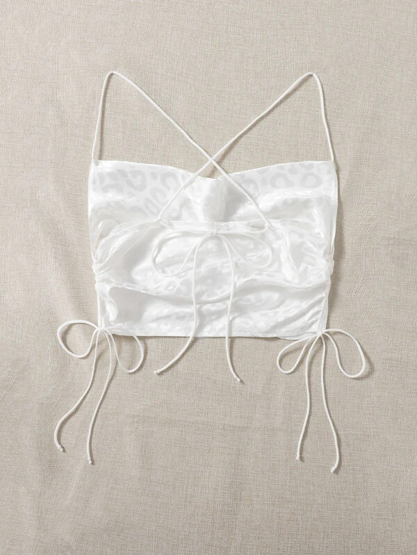 Satin Drawstring Top
