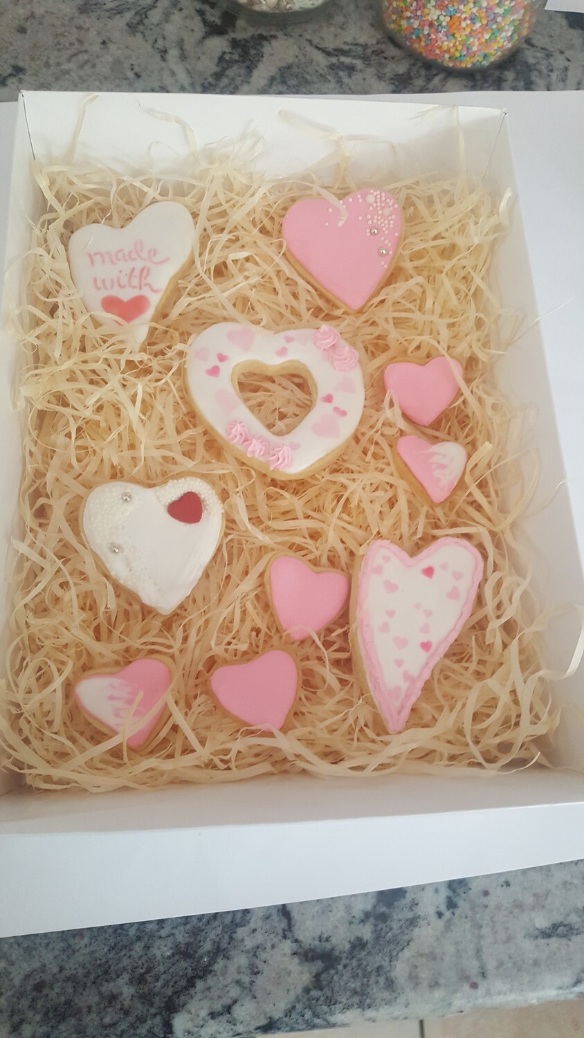 Valentine iced cookie set