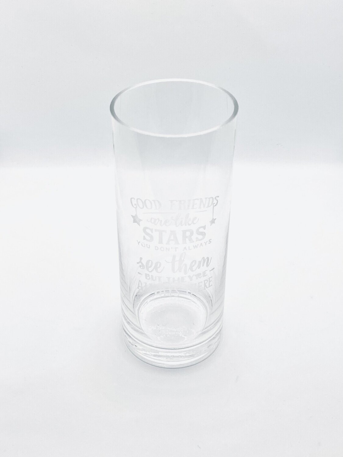 Good Friends Are Like Stars Glass Vase