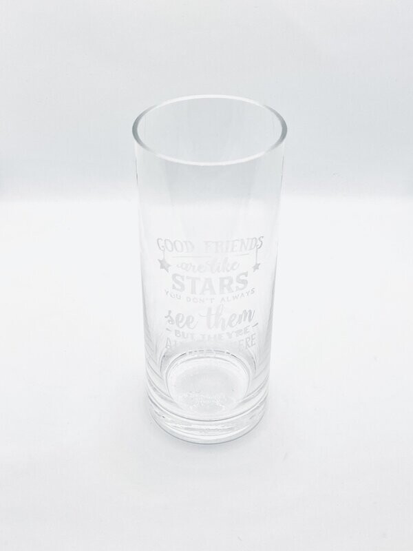 Good Friends Are Like Stars Glass Vase