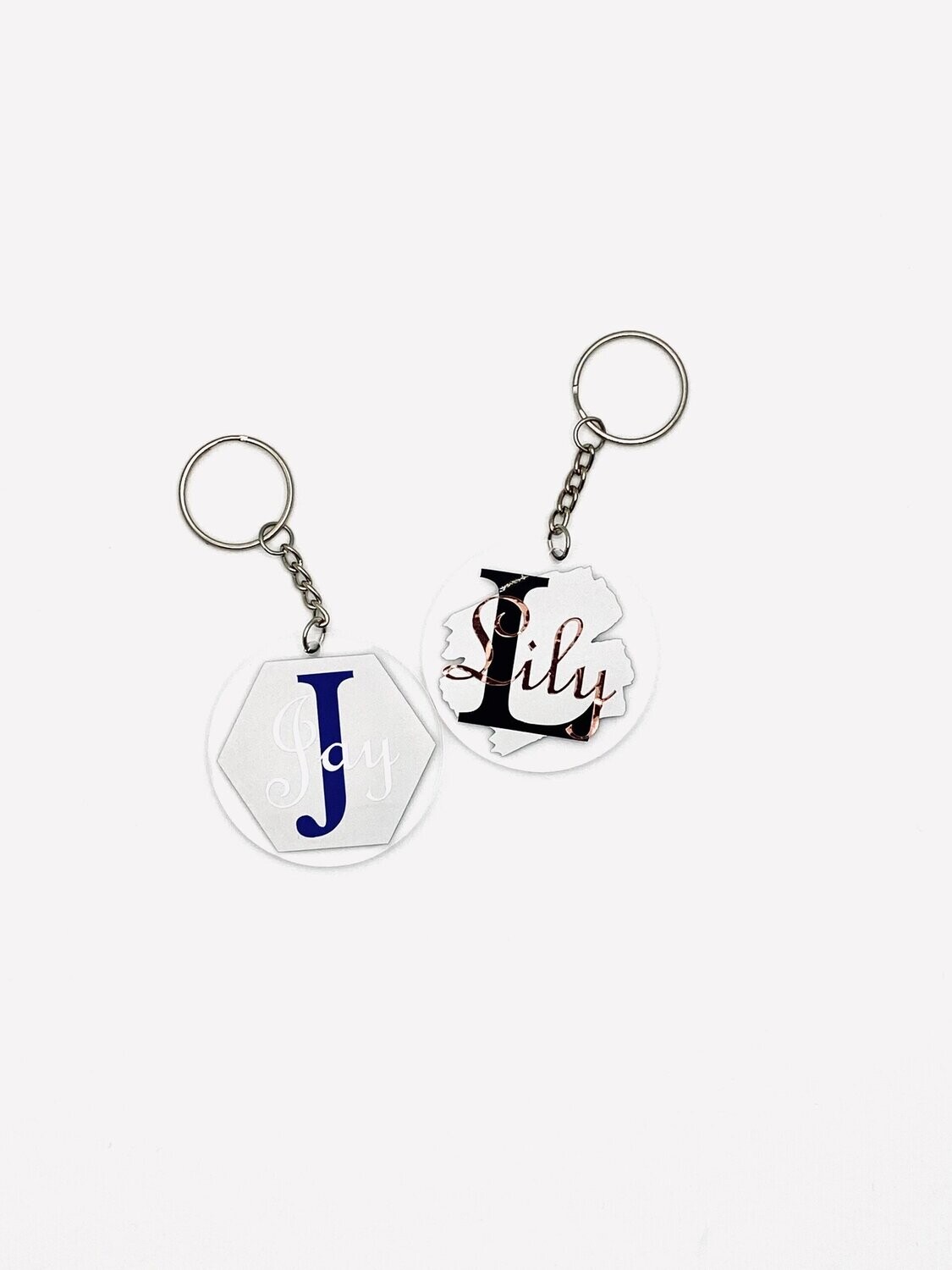 Personalised Name Initial Keychain/Keyring