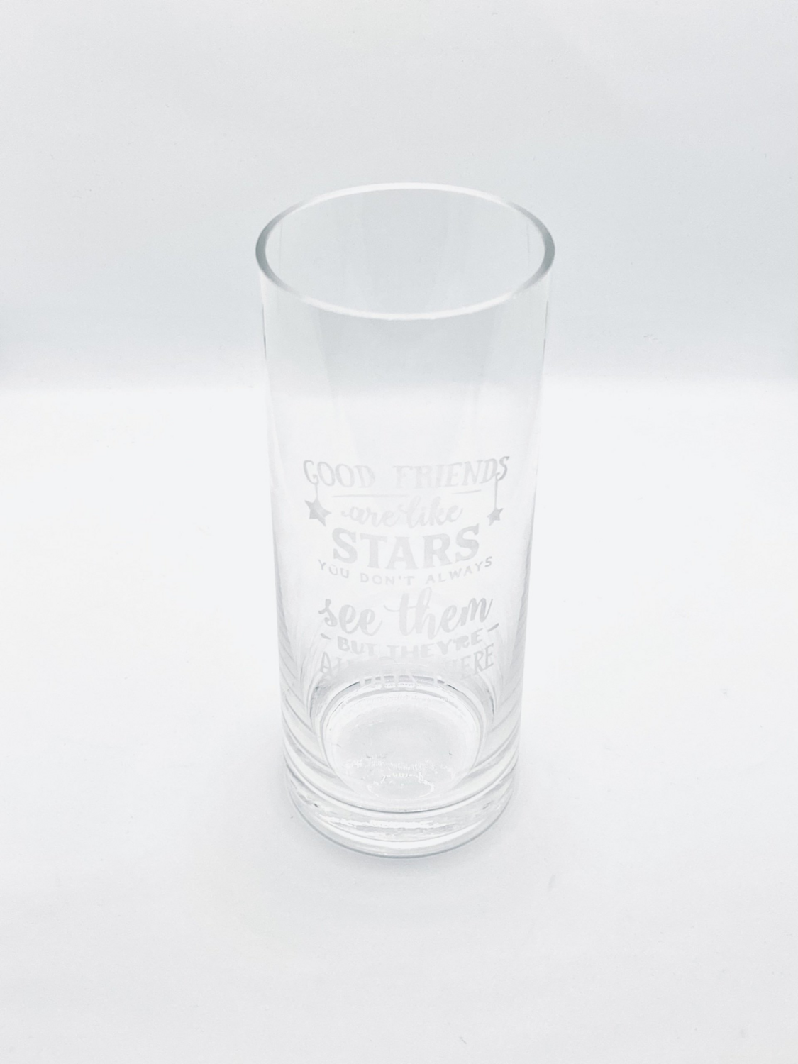 Personalised Good Friends Are Like Stars Glass Vase