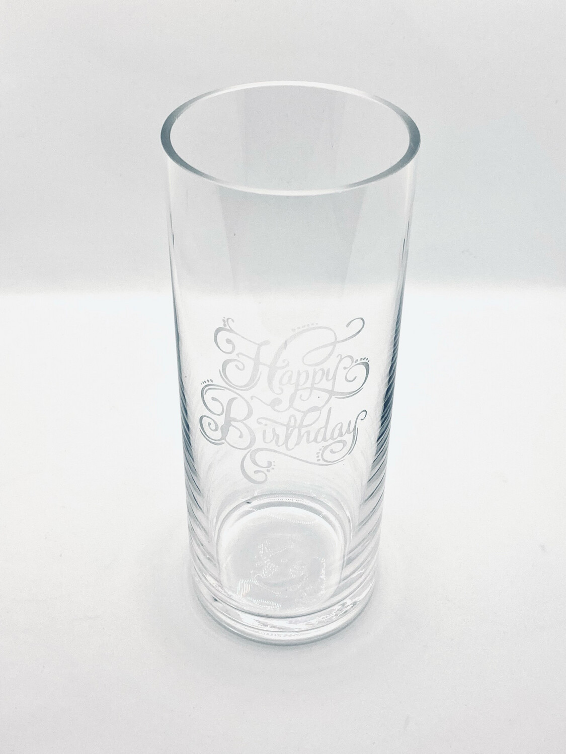 Personalised Happy Birthday Glass Vase