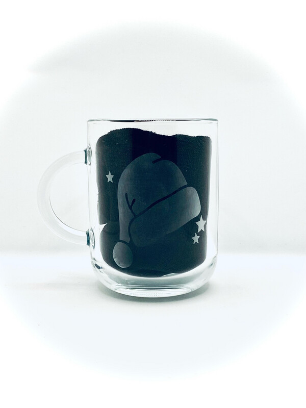 Glass Santa Hat Mug