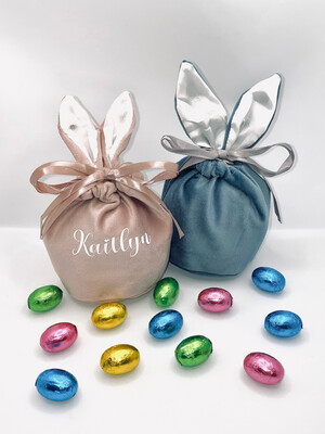 Personalised Easter Bunny Ear Bag - BLUE