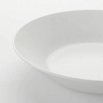 IKEA OFTAST Deep Plate - White 3 Pcs
