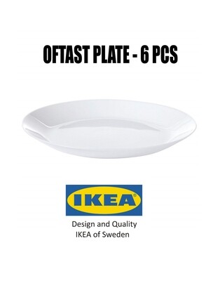 IKEA OFTAST Plate - White 6 Pcs