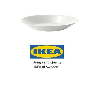 IKEA OFTAST Deep Plate - White 3 Pcs