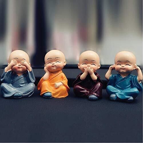 Polyresin Buddha Monk Statues, Small for Living Room Home Decor