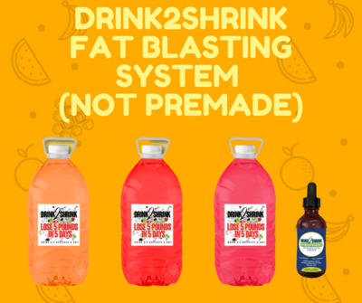 DRINK2SHRINK 30 DAY FAT BLASTING SYSTEM 4 Weeks of Drink2Shrink and 1 Bottle of Fat Blasting Drops