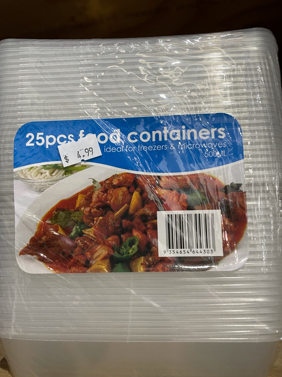 25 Pack Food Container 500ml