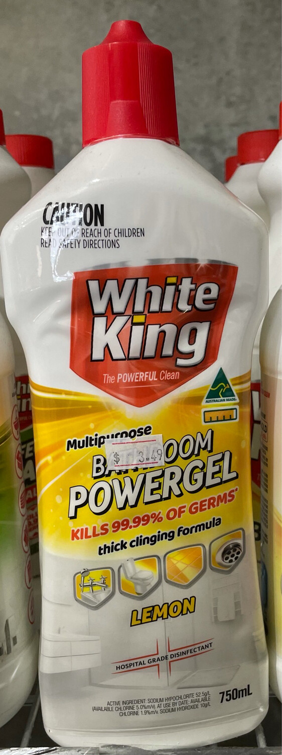 White Long Bathroom Powergel