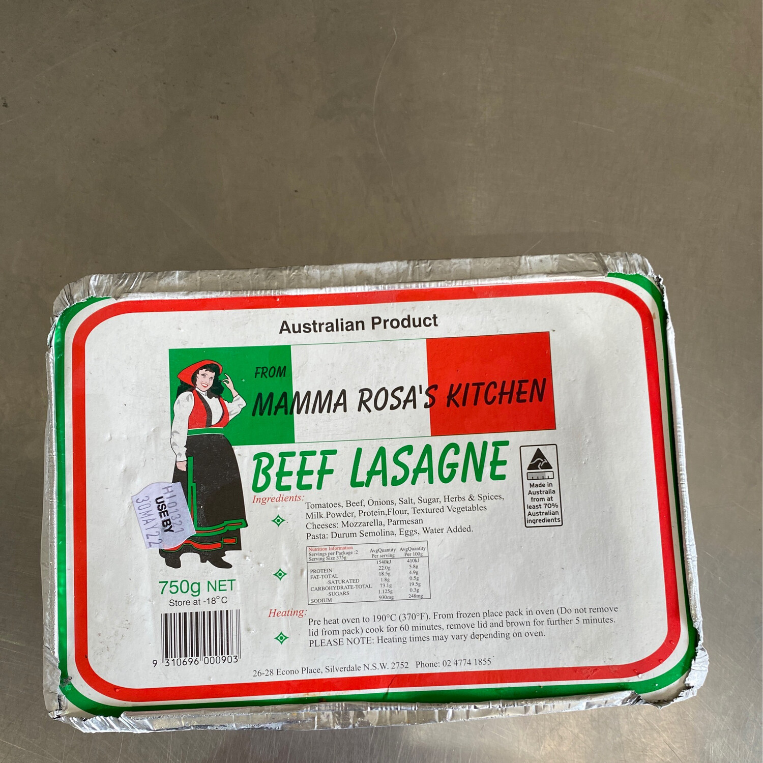 Mamma Rosa Beef Lasagne 750g