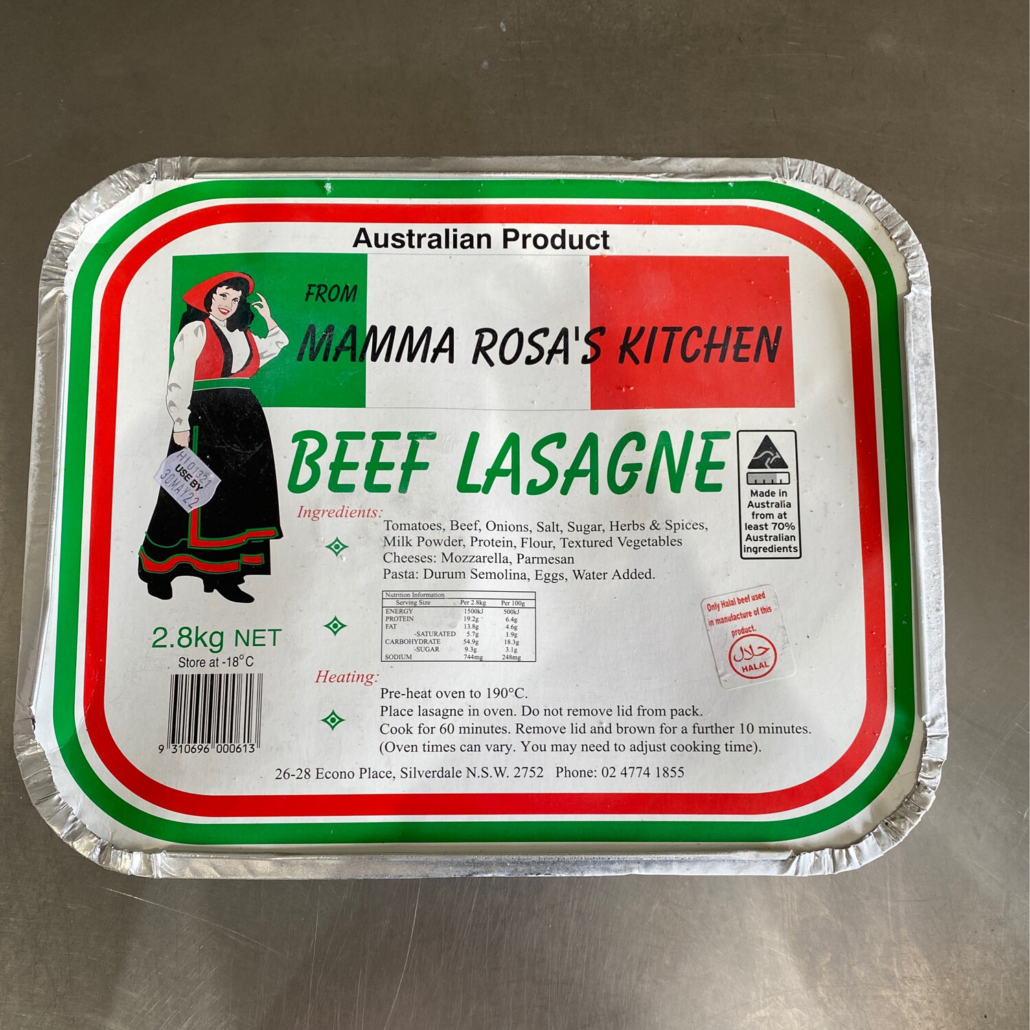 Mamma Rosa Beef Lasagne 2.8kg