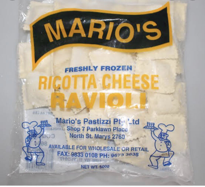 Mario’s Ricotta Cheese Ravioli 500g