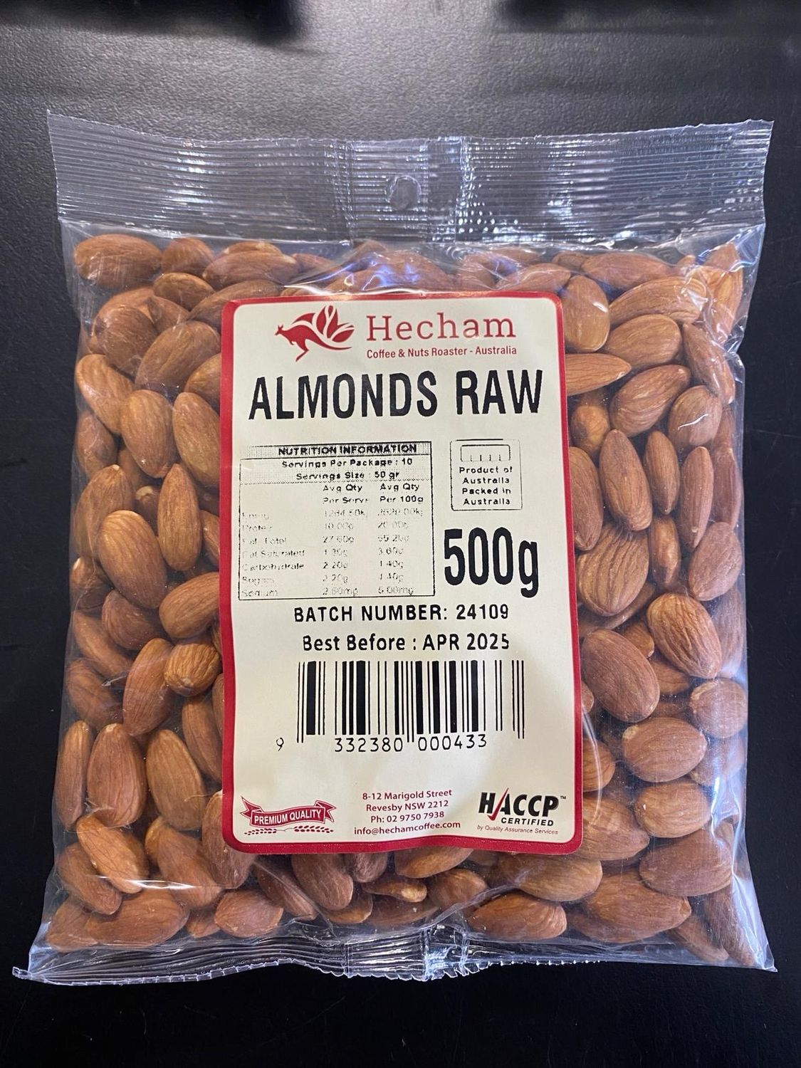 Almonds Raw 500g