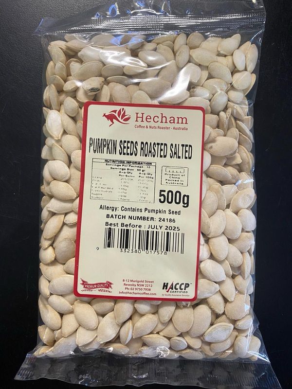 Pumpkin Seeds Roasted Salted 500g