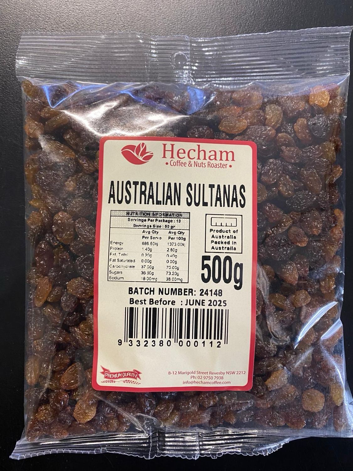 Australian Sultanas 500g