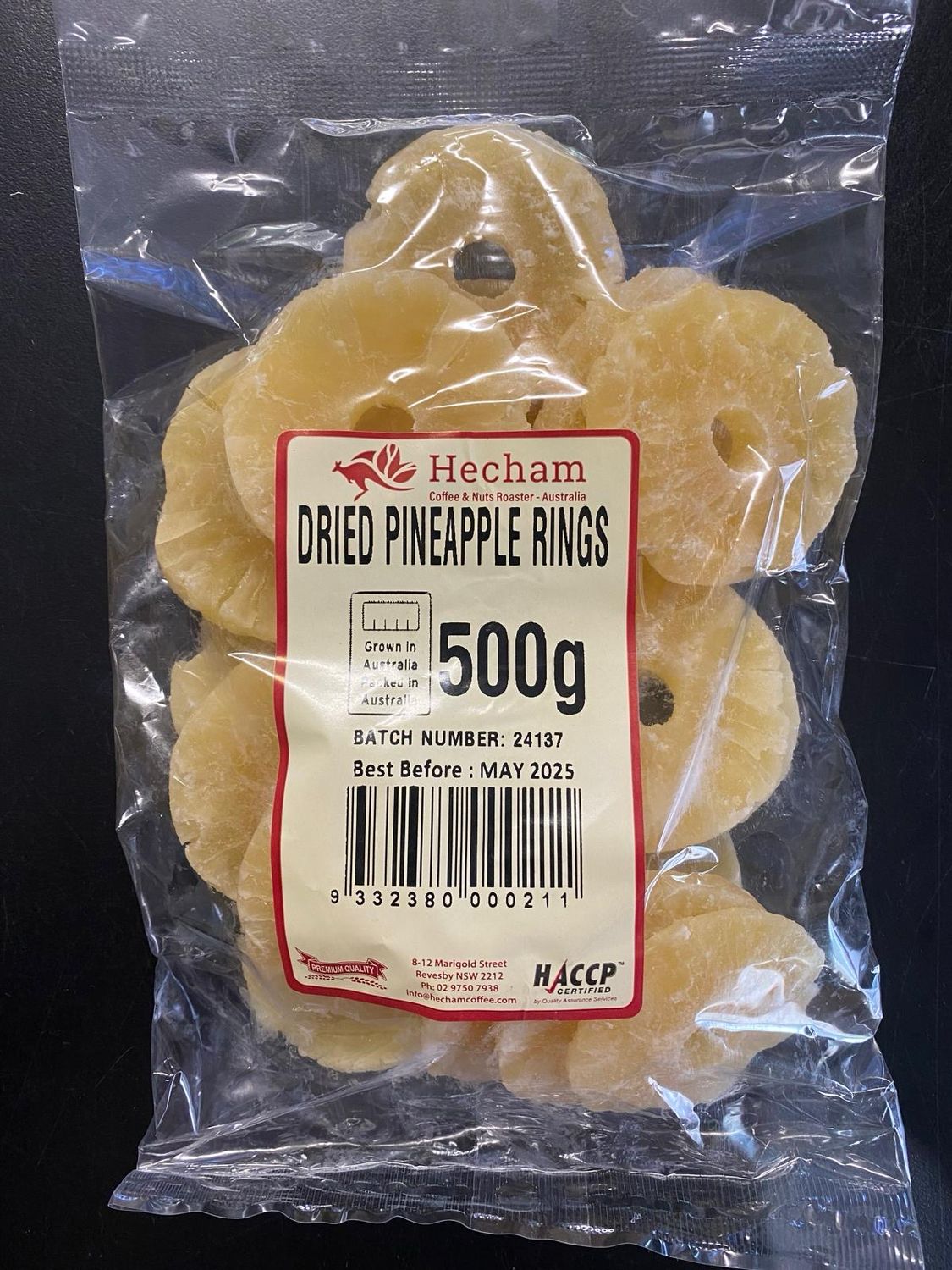 Dried Pineapple Rings 500g