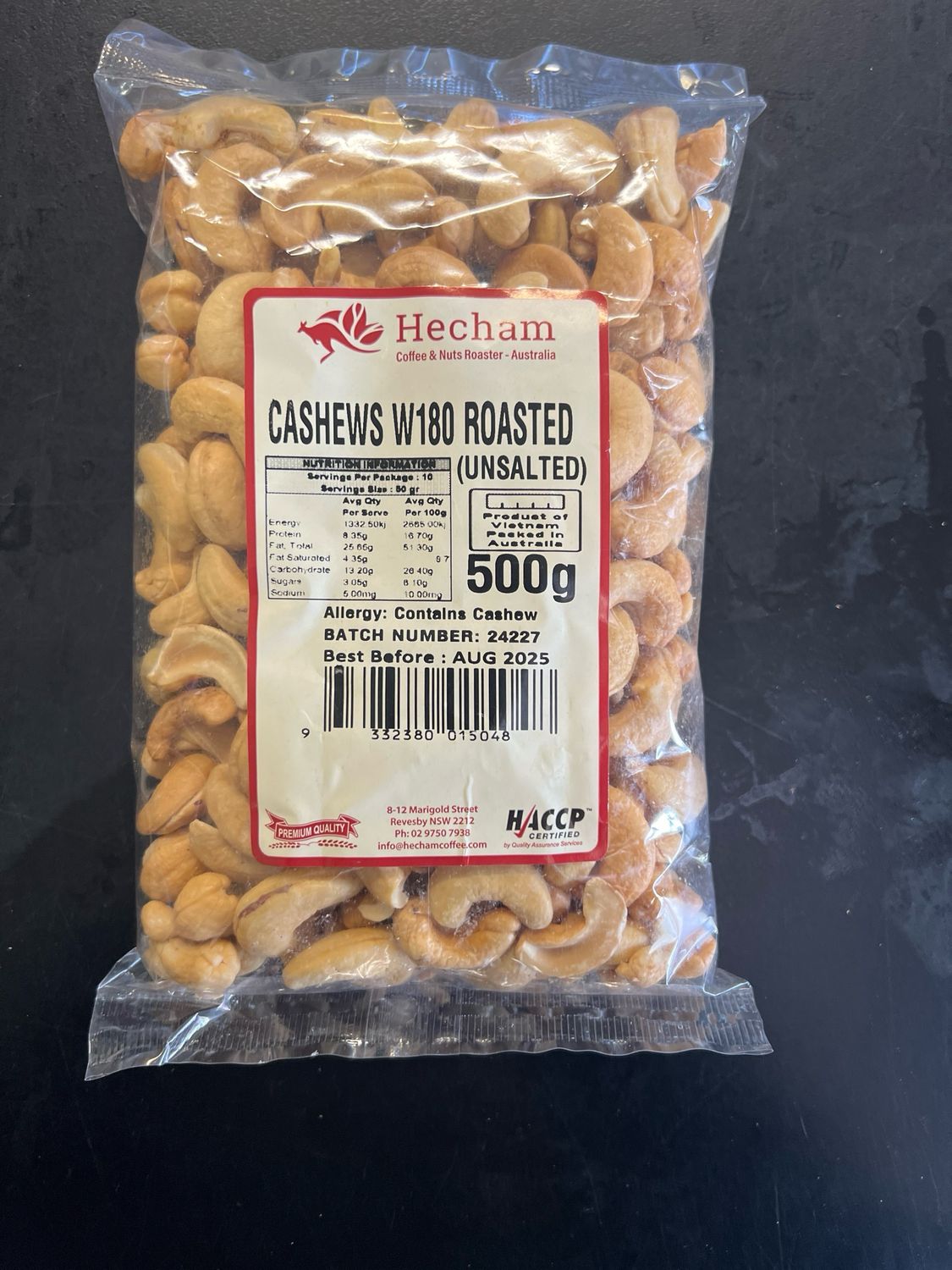 Cashews Roasted Unsalted 500g