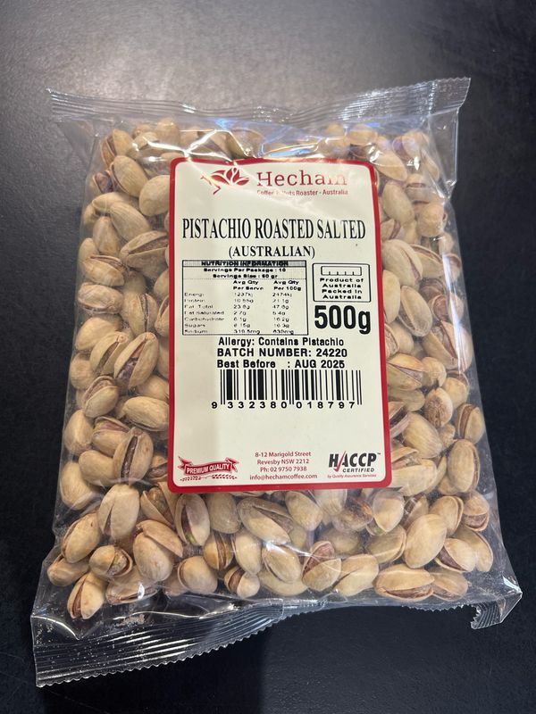Pistachio Roasted Salted 500g