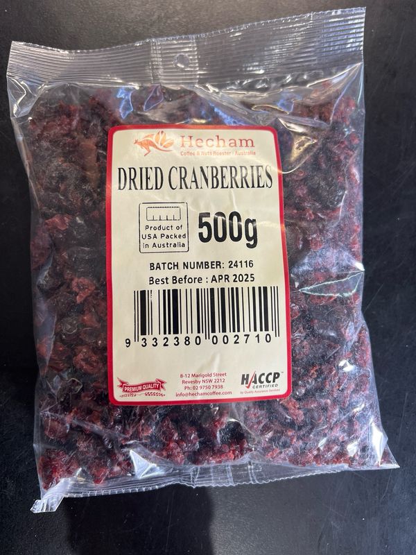 Dried Cranberries 500g