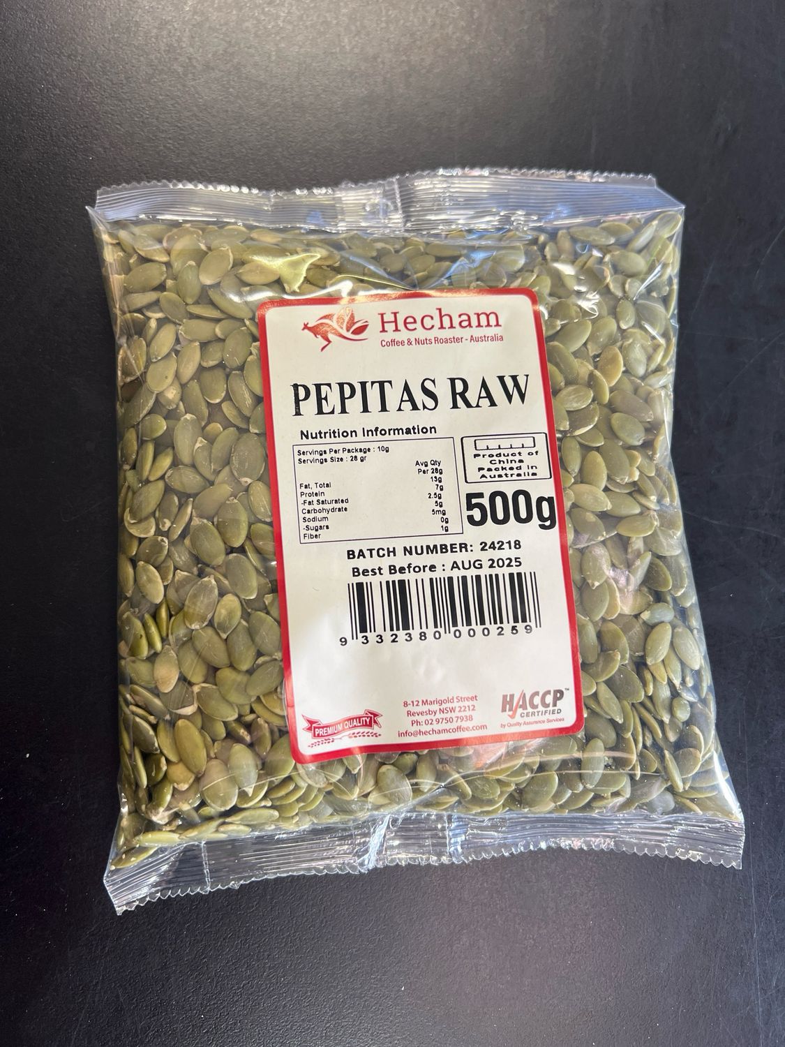Pepitas Raw 500g
