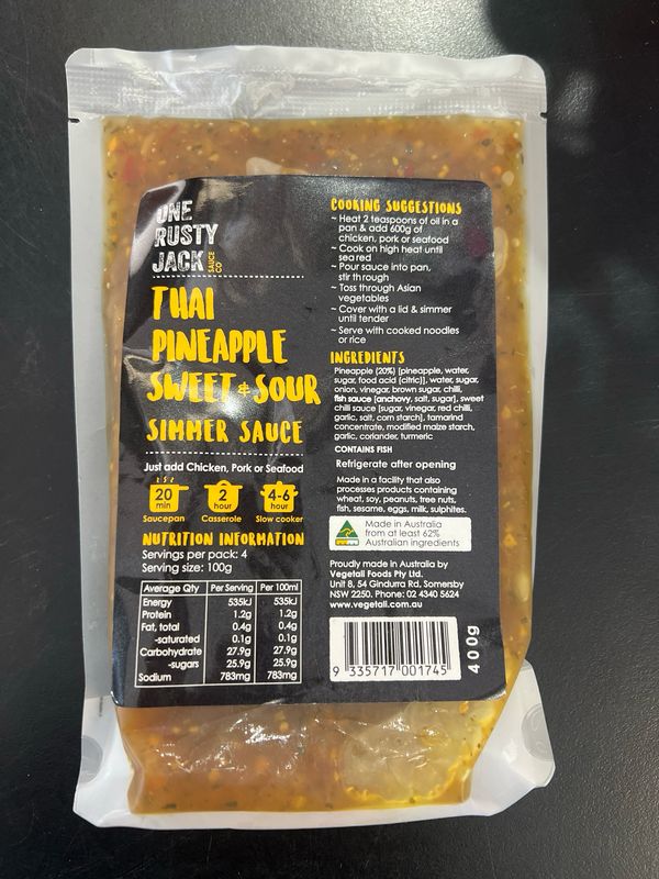 One Rusty Jack Simmer Sauces