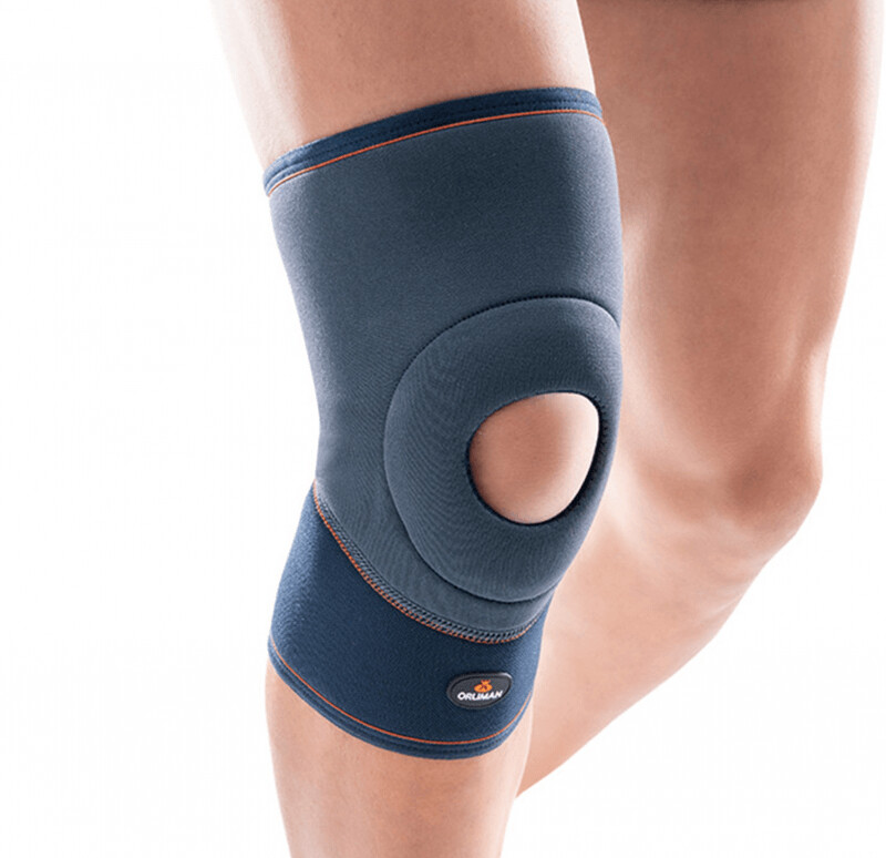 Joelheira em neoprene  com  rótula aberta