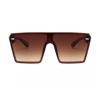 Square Retro-Gradient Sunglasses - Brown