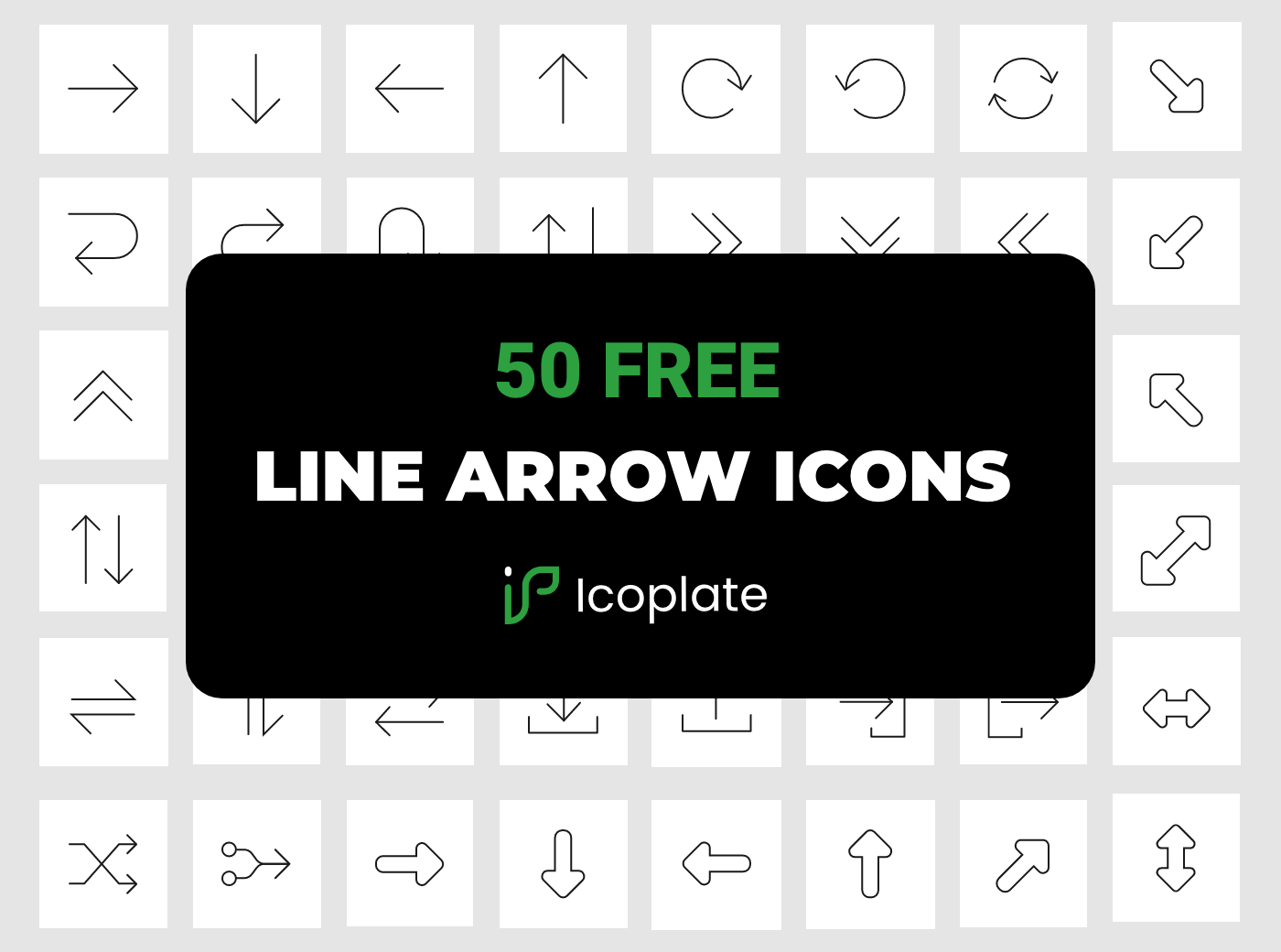 50 Free line arrow icons